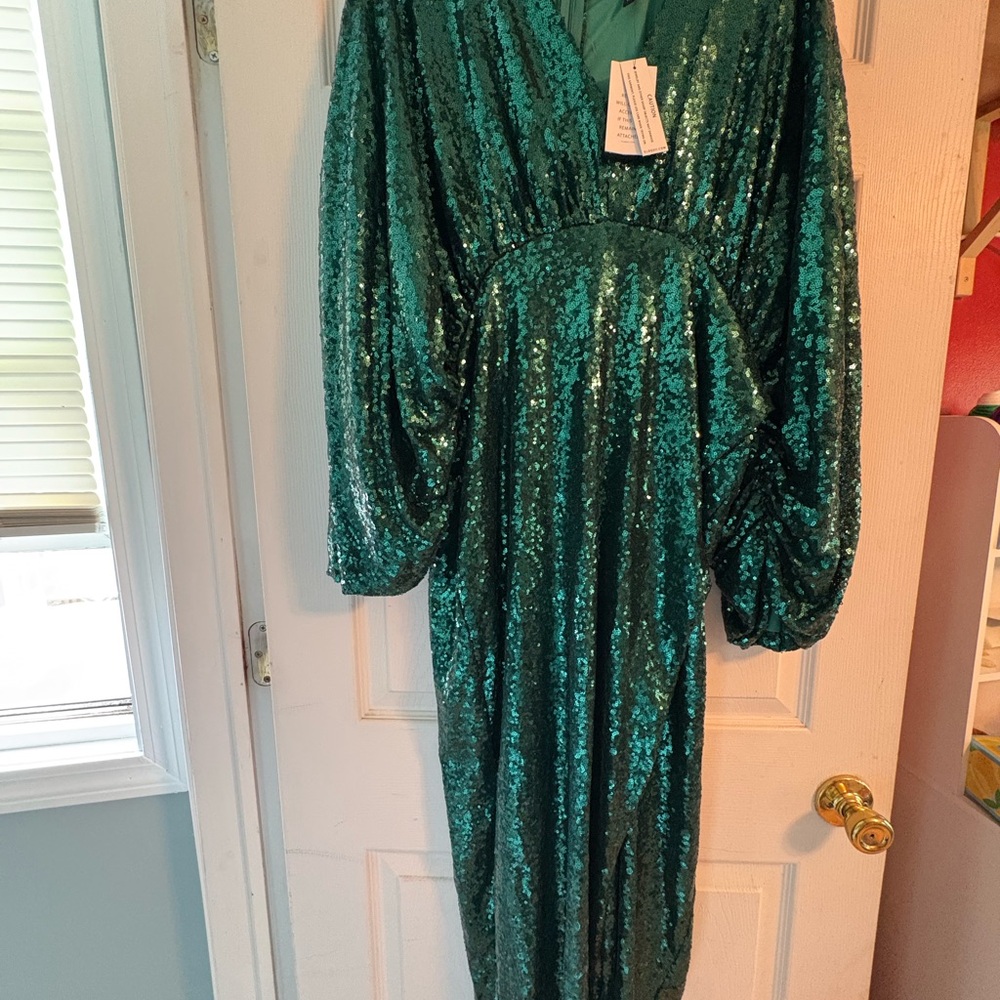Eloquii Teal Sequin Gown